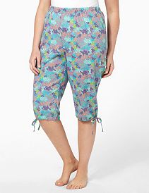 Floral Cargo Sleep Capri