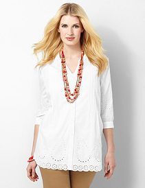 Paisley Eyelet Tunic