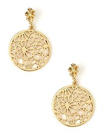 Floral Disc Earrings