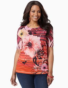 Petal Stripe Top