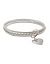 3 row bangle bracelet set with heart charm