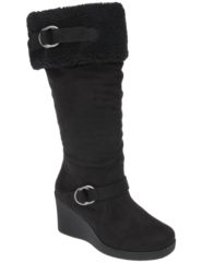 Sherpa top wedge boot