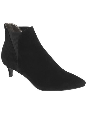 Faux suede kitten heel bootie by Lane Bryant