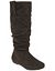 Faux suede slouch boot by Lane Bryant