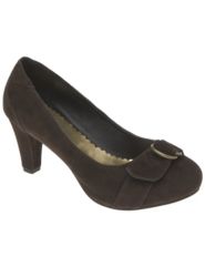 Faux suede double ring heel by Lane Bryant