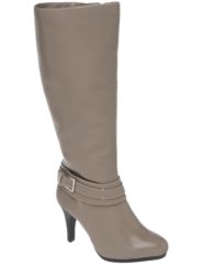 Wide calf Tall ankle belt heeled boot by Lane Bryant
