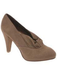 Faux suede loop accent heel by Lane Bryant