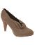 Faux suede loop accent heel by Lane Bryant