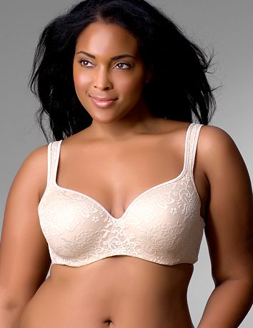 Plus sized lace balconette bra