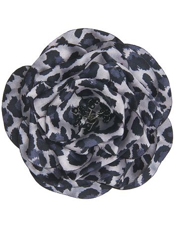 Animal print flower pin by Lane Bryant