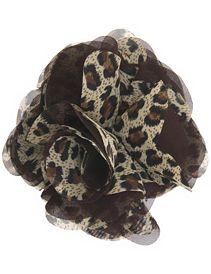 Mesh animal print flower pin by Lane Bryant