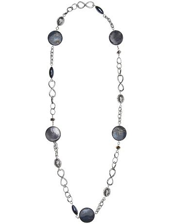 Bead and disc chain necklace by Lane Bryant