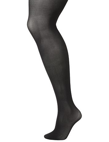 Control top solid tights by Lane Bryant