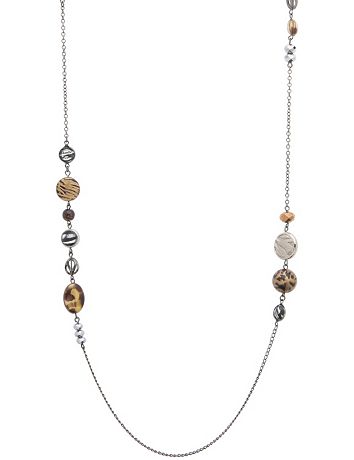 60" animal bead chain necklace by Lane Bryant