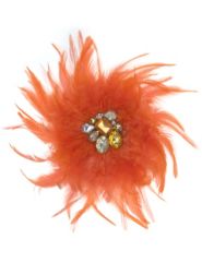 Feather and rhinestone pin by Lane Bryant