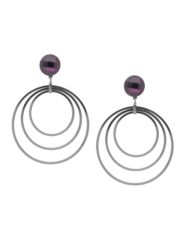 Triple hoop button earrings by Lane Bryant