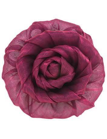 Metallic fabric flower pin by Lane Bryant