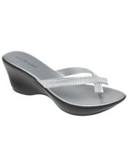 Rhinestone wedge sandal by Lane Bryant