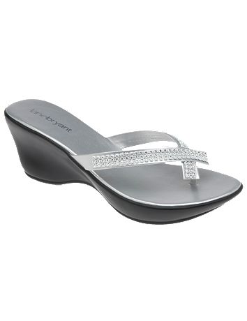 Rhinestone wedge sandal by Lane Bryant