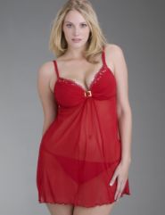 Ruby Red mesh babydoll