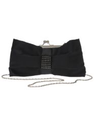 Embellished satin clutch