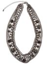 Short mixed bead and chain necklace