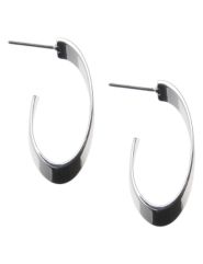 Curved oval earrings