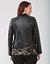 Drape front leather jacket by Lane Bryant
