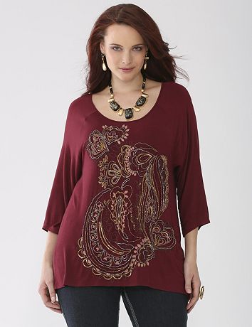 Plus Size Embellished Tunic by Lane Bryant