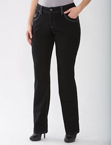 Lane Collection Embellished Straight Leg Jean