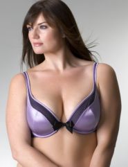 Embellished plunge bra