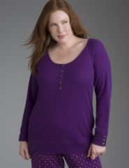 Thermal Henley sleep shirt