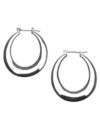 Oval hoop earrings