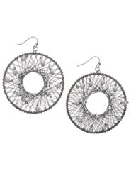 Embellished wrapped wire earrings