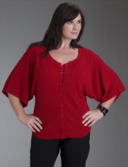Kabuki-sleeve cardigan