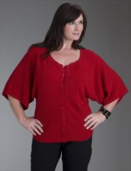 Kabuki-sleeve cardigan