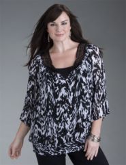 Crinkle pattern blouse