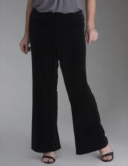 Velour wide leg pant