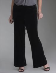 Velour wide leg pant