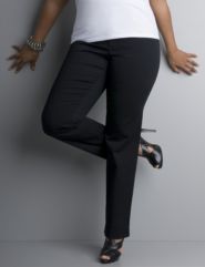 Straight leg twill pant
