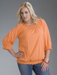 3/4 sleeve peasant top