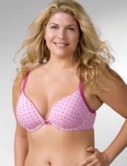 Pointelle plunge bra