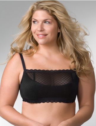 Full figure mesh cami bra