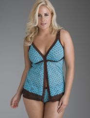 Lace trim mesh cami