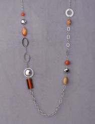 Mixed media chain necklace
