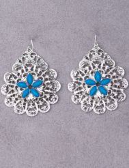 Filigree teardrop earrings