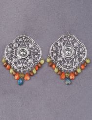 Filigree boho-style earrings