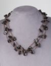 Wood and cord necklace