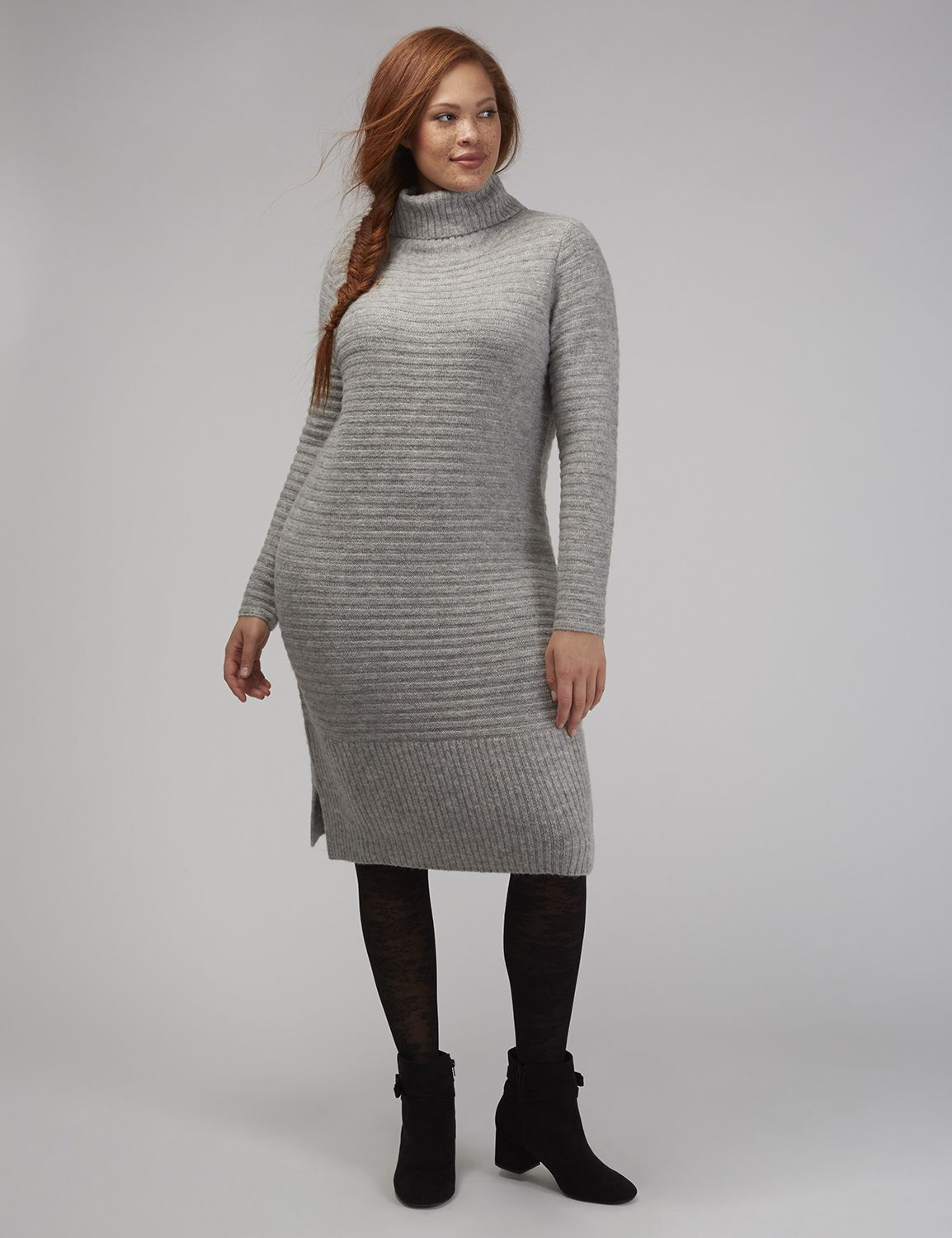 plus size midi sweater dress