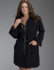 Hooded fleece robe